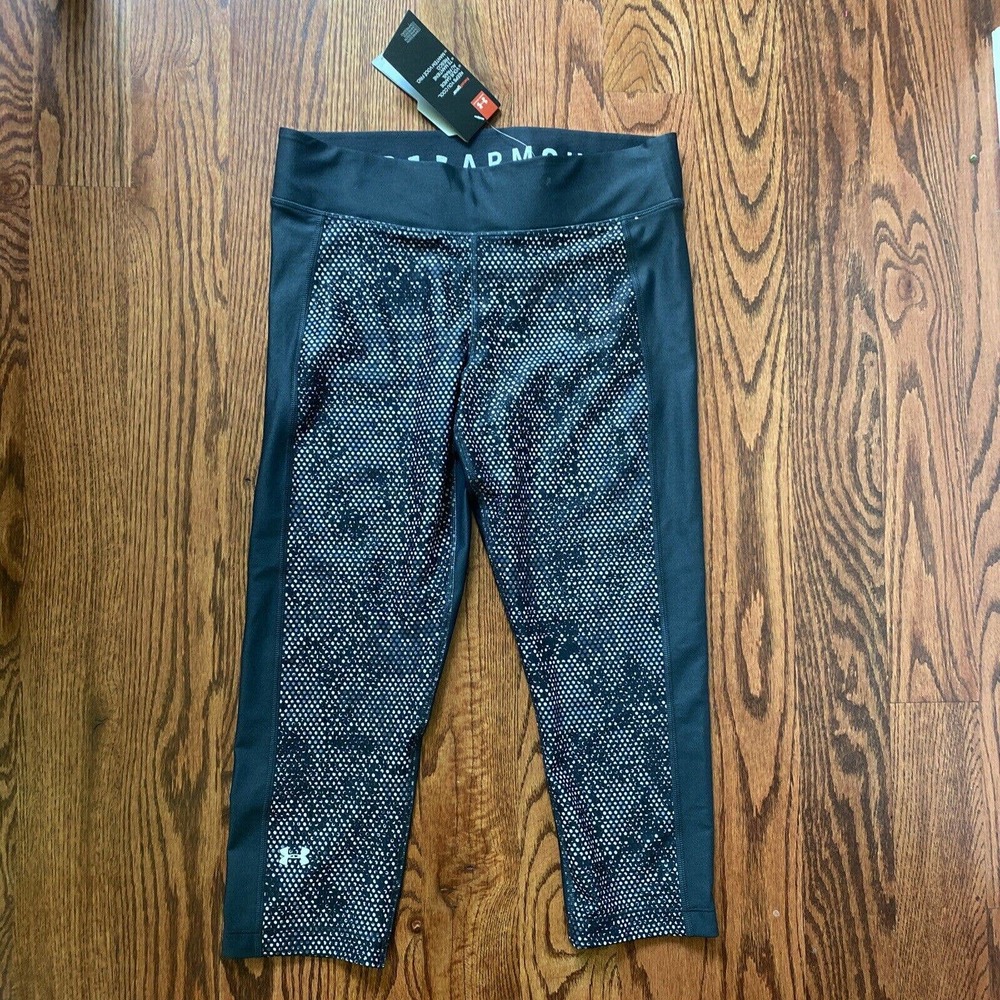 under armour capris Heat gear stretch sports leggings nwt sz large